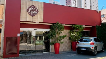 Fachada da loja Filial da Além do Pão em Boa Viagem